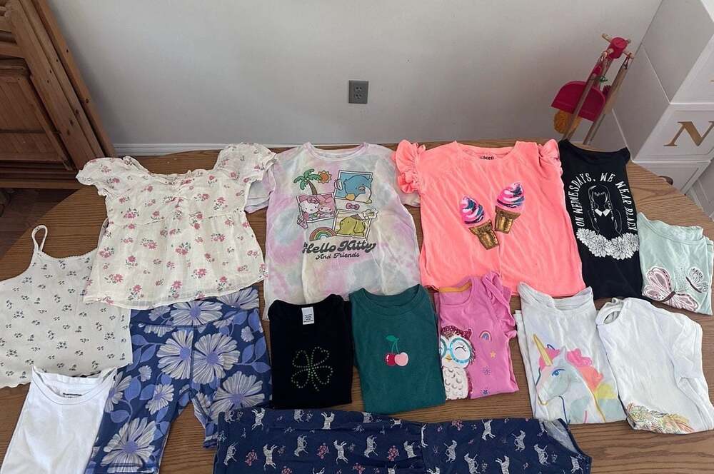 Girls Assorted Graphic T-Shirts and Tops Bundle Size 10